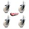 Service Caster 4 Nylon Wheel Swivel 7/16'' Grip Ring Stem Caster Set, 4PK SCC-GR20S414-NYS-716138-4 - alternate 4